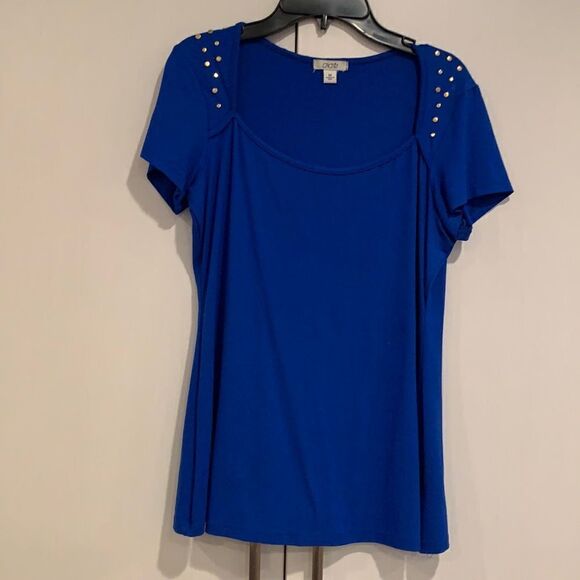 Cache Tops - Cache square blue top